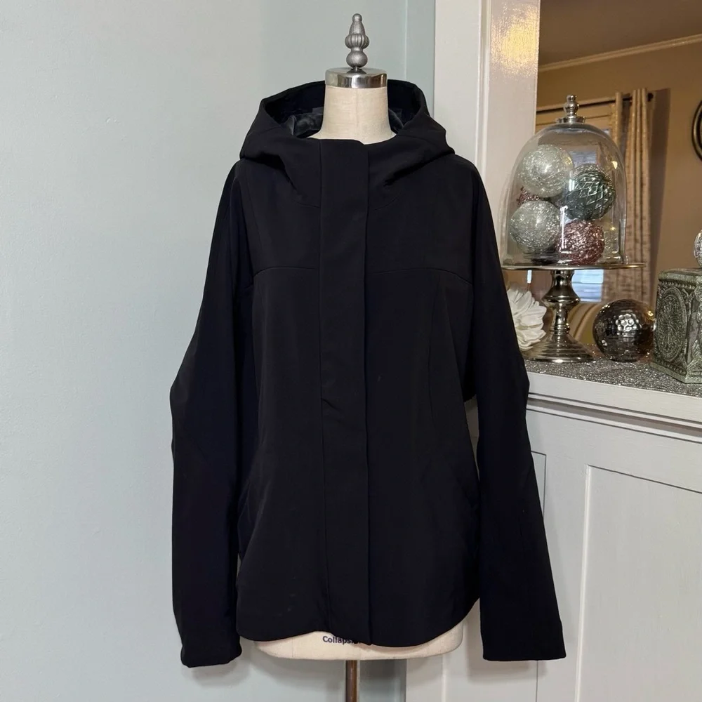 Lululemon RepelShell Cinch Back Rain Jacket Waterproof Windproof Velour Lined 12 - Picture 5 of 13